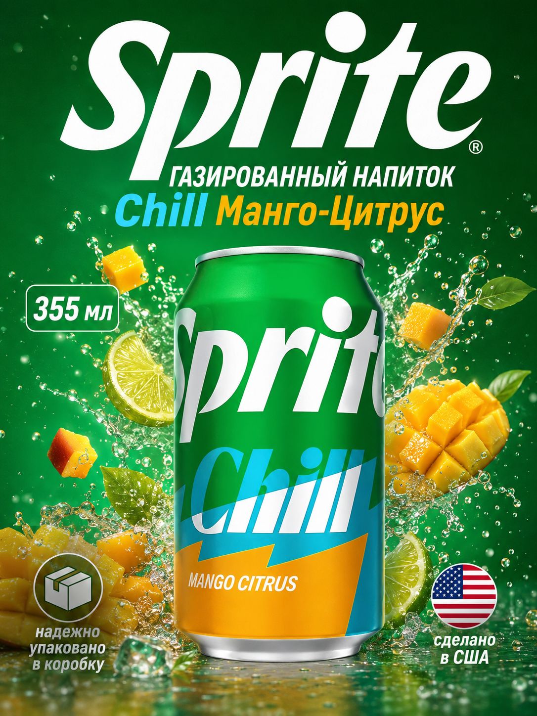Sprite Chill Mango Citrus 355 мл