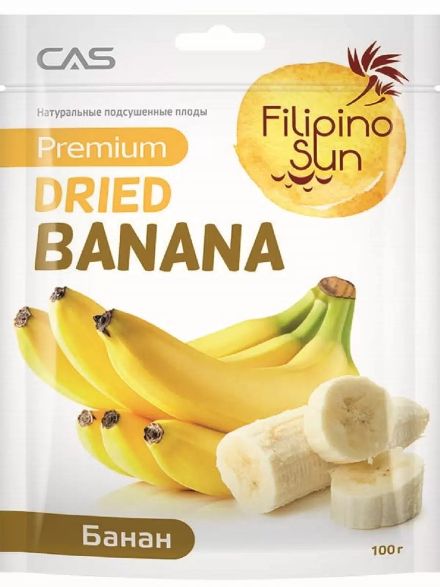 Плоды БАНАНА сушеные Filipino Sun 100гр